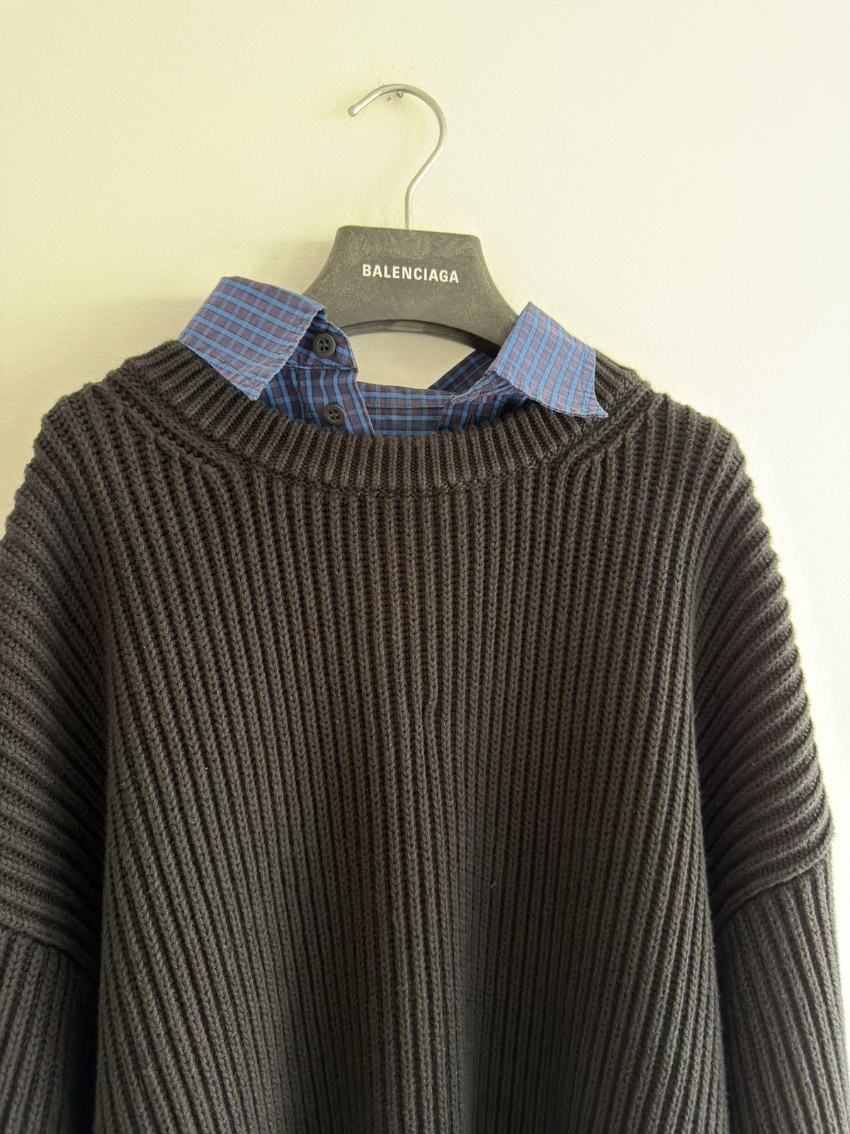 Balenciaga *RARE* BALENCIAGA DEMNA KNITTED CREWNECK MAILLE LAYER SHIRT Size US M / EU 48-50 / 2 - 9 Thumbnail