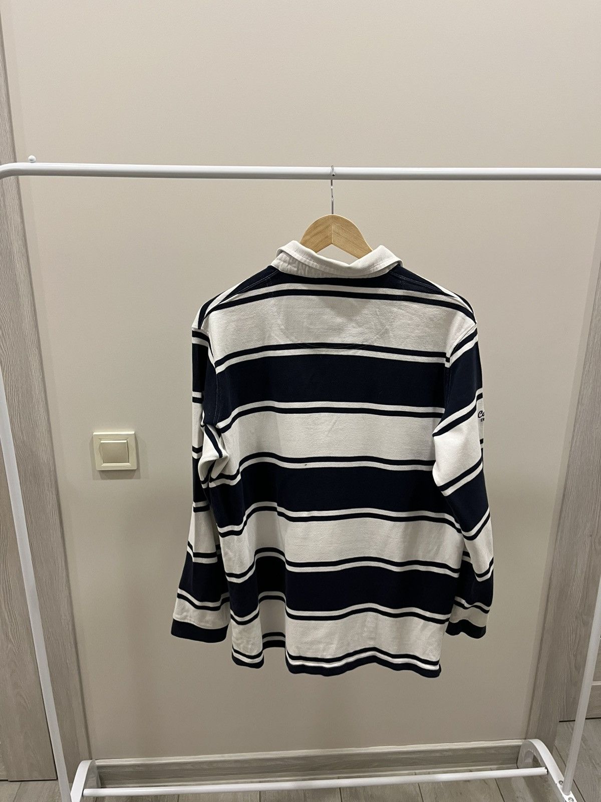 Vintage Vintage 90’s White Black Striped Rugby Long Sleeve Jersey Size US L / EU 52-54 / 3 - 3 Thumbnail