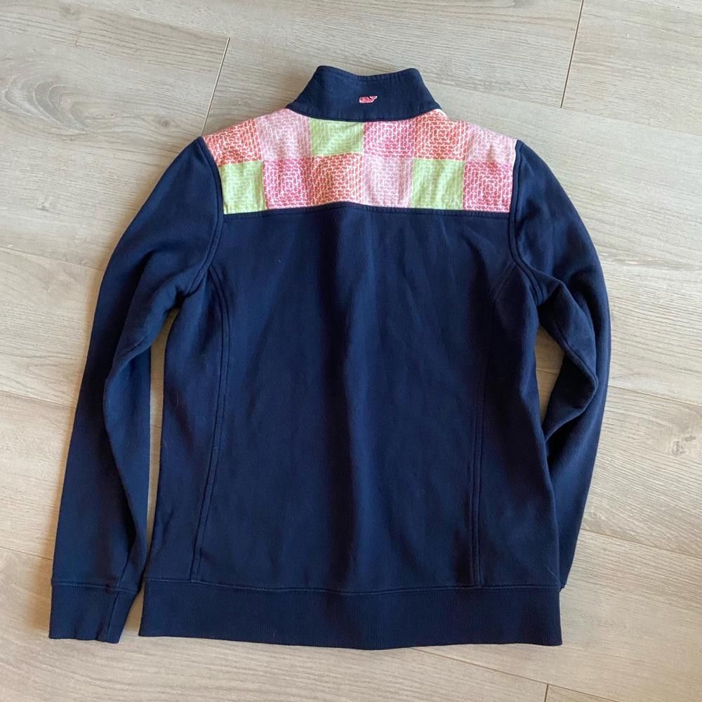 Vineyard Vines Vineyard Vines Dark Blue Quarter Zip Sweatshirt Pullover Size XS / US 0-2 / IT 36-38 - 5 Thumbnail