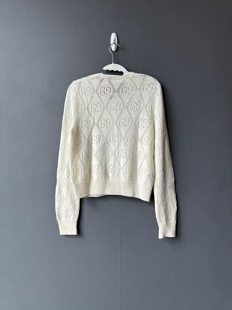 Gucci Gucci Hollow full-printed cardigan sweater 2501-Nextarrow Size US XS / EU 42 / 0 - 2 Thumbnail