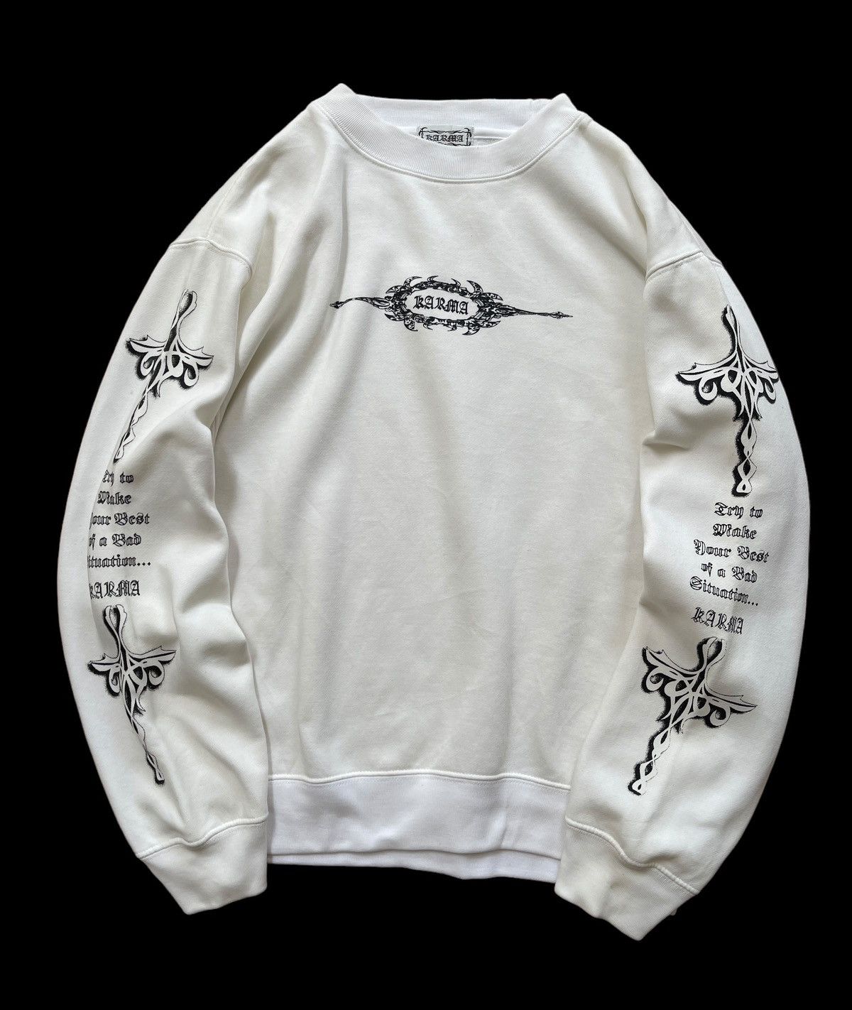 Japanese Brand Vintage KARMA Crewneck Skates Sweatshirts Size US M / EU 48-50 / 2 - 3 Thumbnail