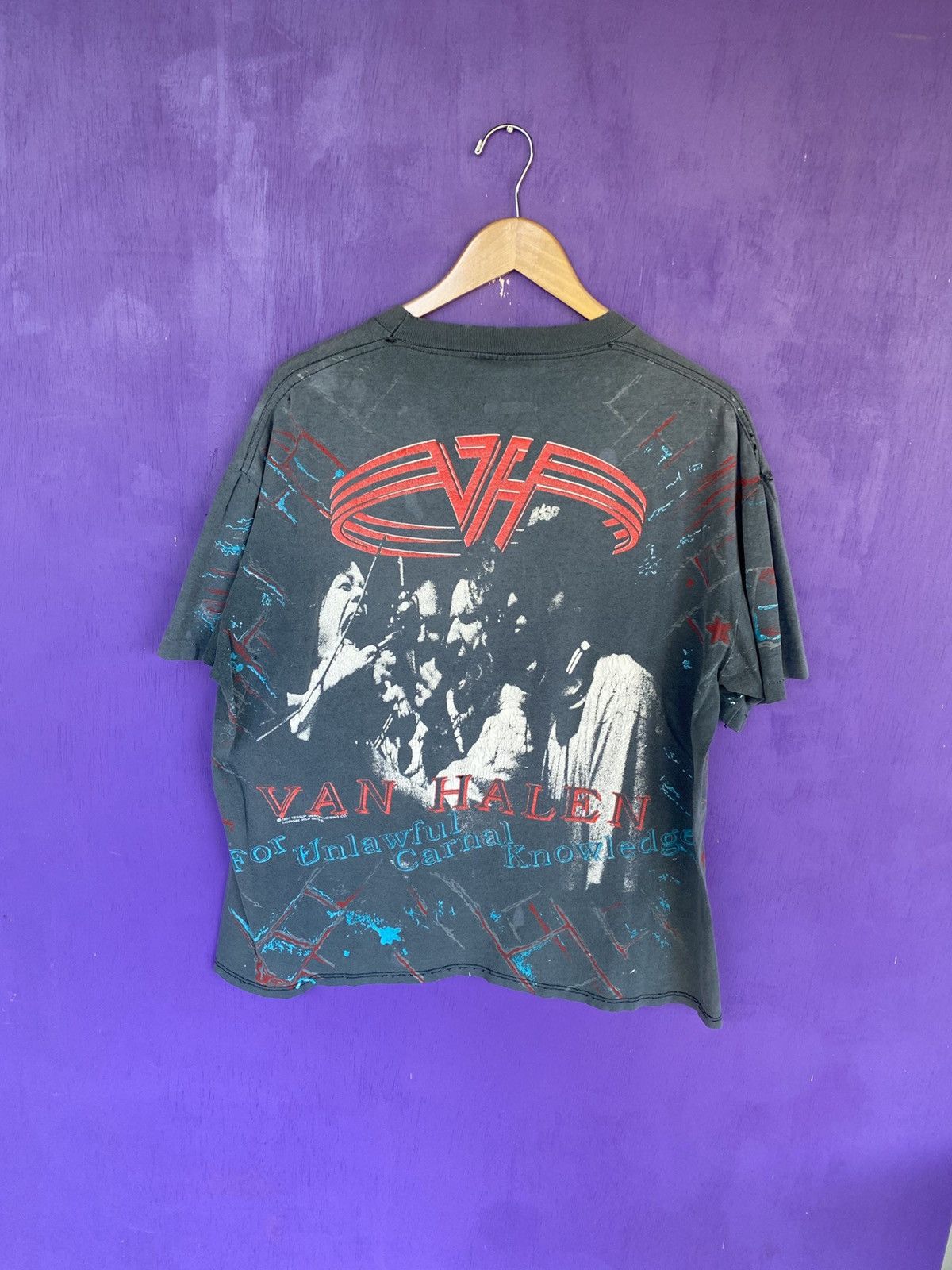 Band Tees Vintage 1991 Van Halen unlawful carnal knowledge AOP tee Size US XL / EU 56 / 4 - 2 Thumbnail