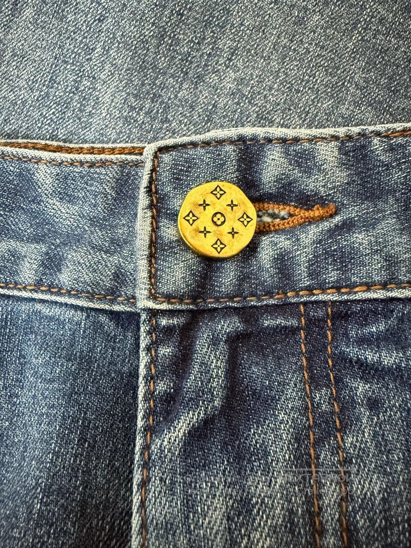 Louis Vuitton Louis Vuitton Blue Jeans. Size 35" - 3 Thumbnail