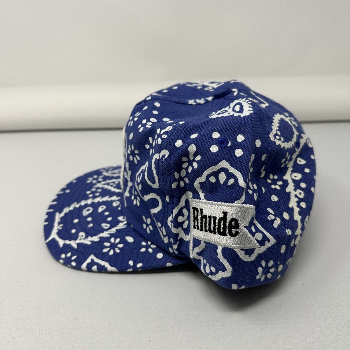 Rude Rhude Rhepurposed R Blue Bandana SnapBack Trucker Hat Cap Size ONE SIZE - 2 Thumbnail