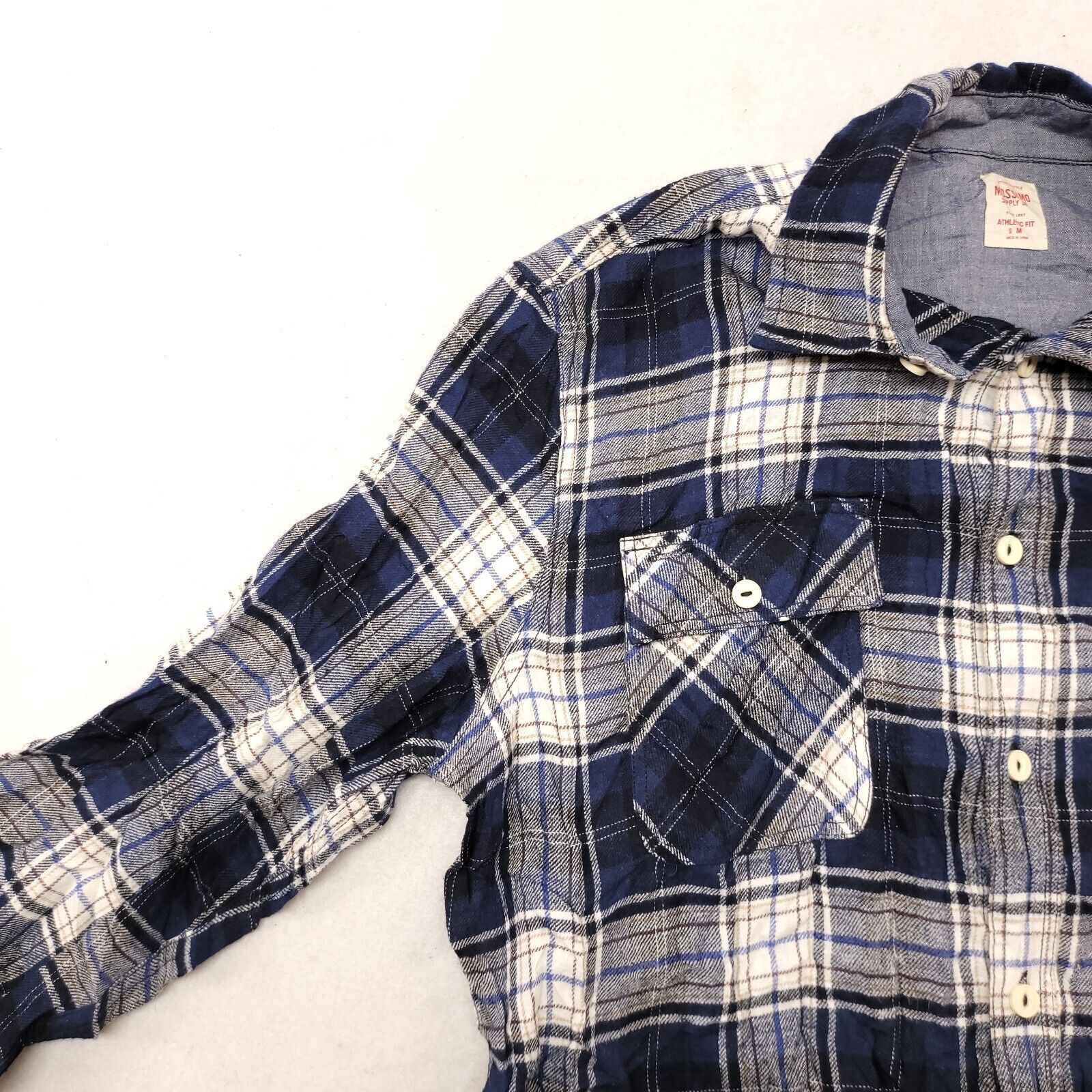 Mossimo Mossimo Tartan Flannel Button Up Shirt Mens Size M Blue Size US M / EU 48-50 / 2 - 4 Thumbnail