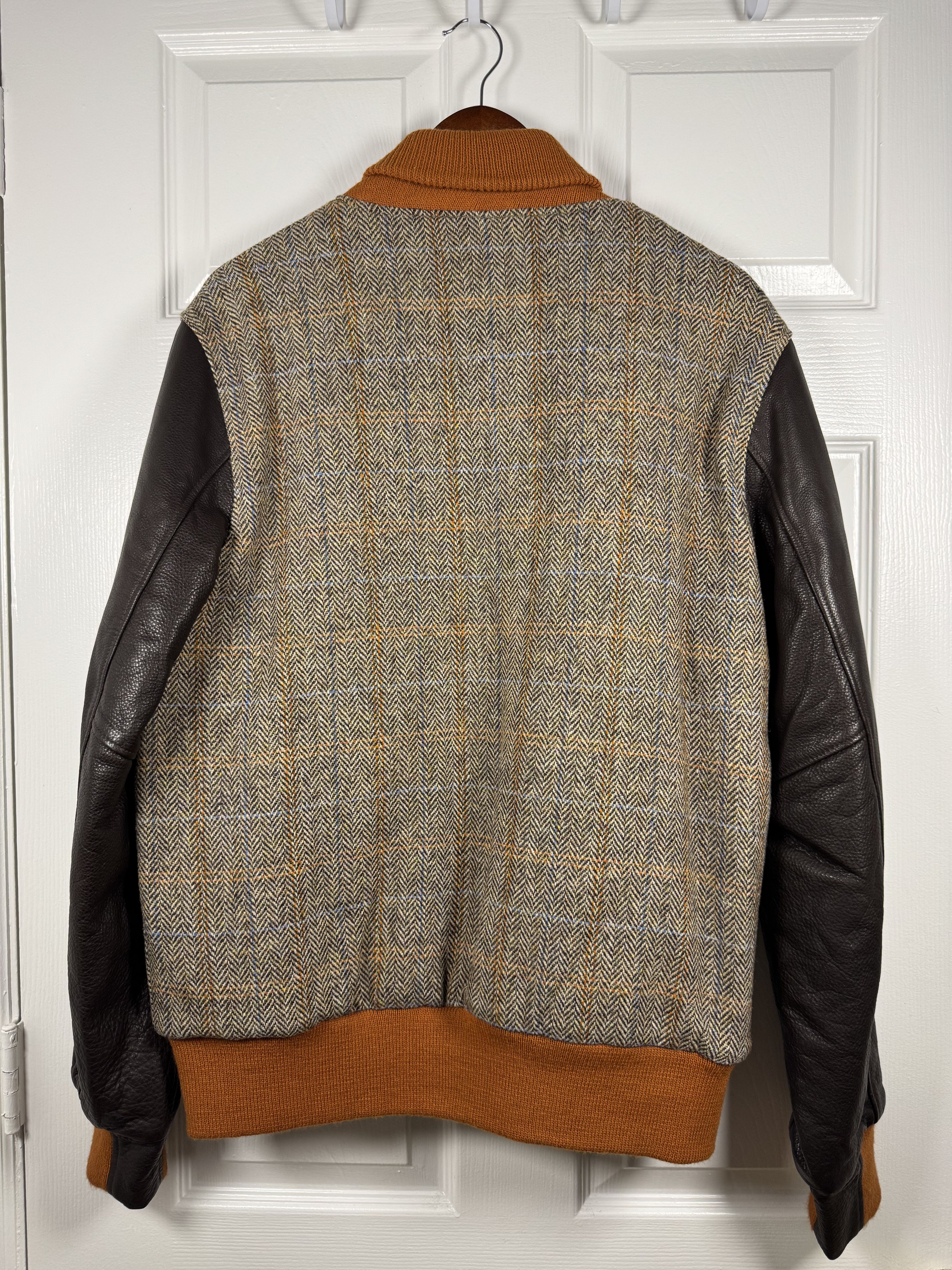 Golden Bear × Kith 2012 Harris Tweed Varsity Jacket Brown Orange Size US L / EU 52-54 / 3 - 9 Thumbnail