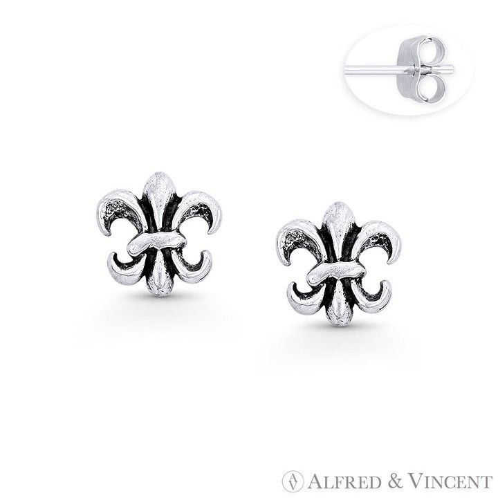 Other Fleur-De-Lis Flower French Monarchy Charm Stud Earrings Size ONE SIZE - 1 Preview