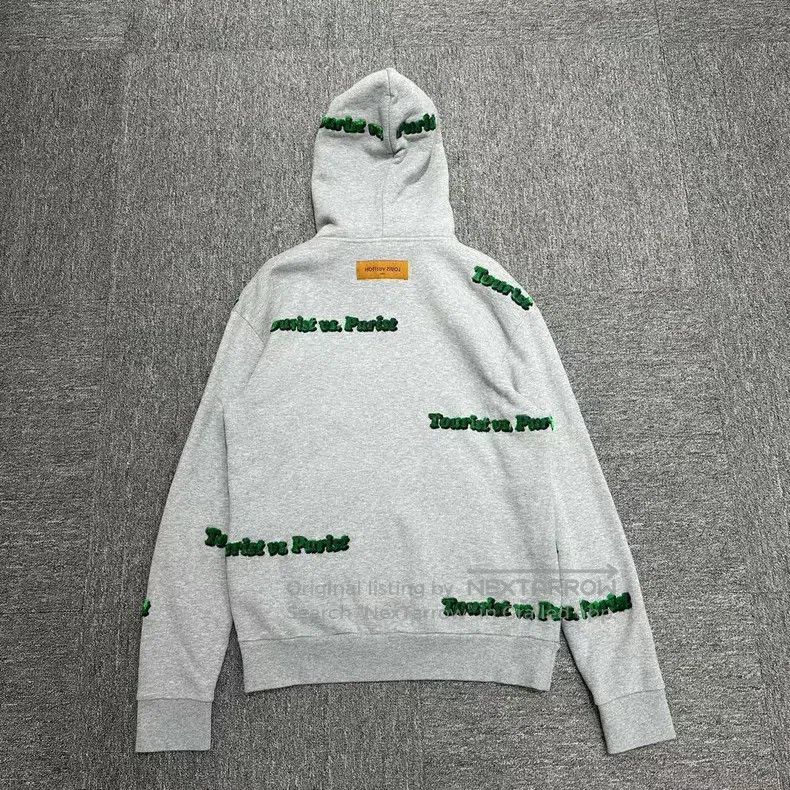 Louis Vuitton Louis Vuitton Green Flocked Barrage Hoodie Size US M / EU 48-50 / 2 - 2 Thumbnail