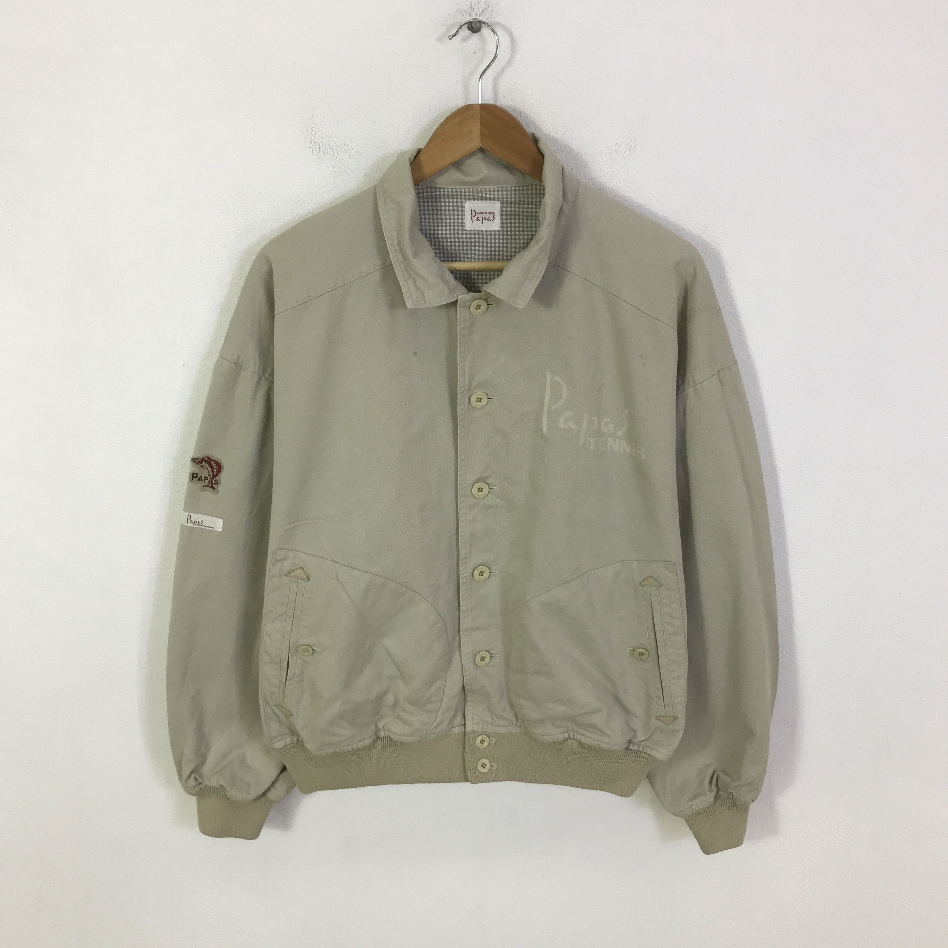 Japanese Brand papas tennis button bomber jacket K119B9 Size US L / EU 52-54 / 3 - 2 Thumbnail
