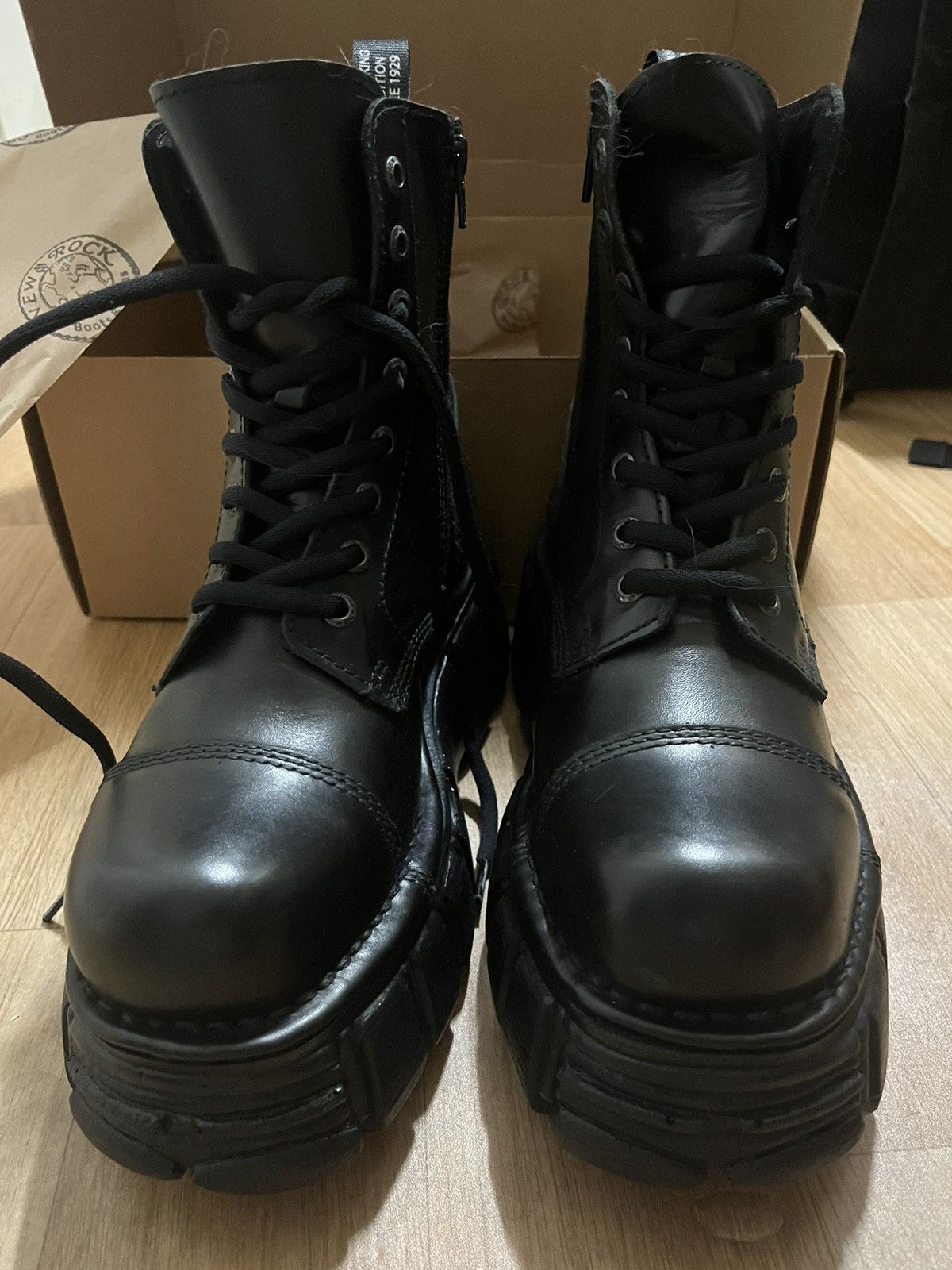 New Rock NEW ROCK ANKLE BOOT BLACK TOWER Size US 10 / IT 40 - 1 Thumbnail