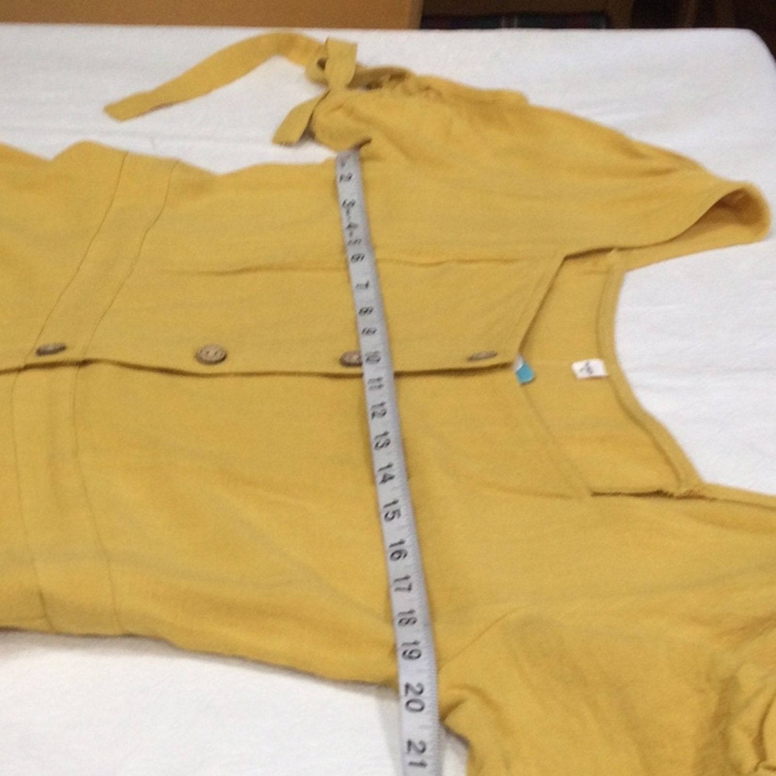 Other IFFEI Mustard Yellow Full Button Sleeve A-Line Dress XL NWT Size XL / US 12-14 / IT 48-50 - 16 Thumbnail