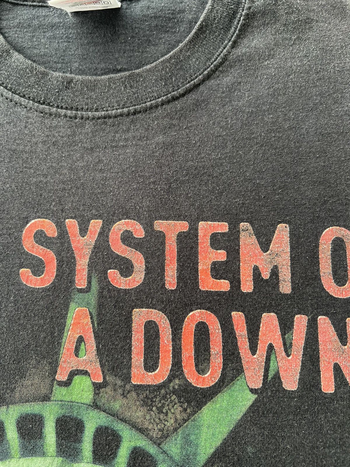 Band Tees Vintage 2000s System of a Down SOAD Sad Statue Black T-shirt Size US M / EU 48-50 / 2 - 8 Thumbnail