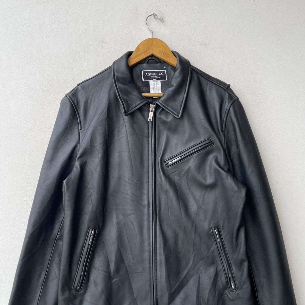 14th Addiction Archive AGINGCCC Lambskin Leather Single Rider Jacket Size US L / EU 52-54 / 3 - 6 Thumbnail