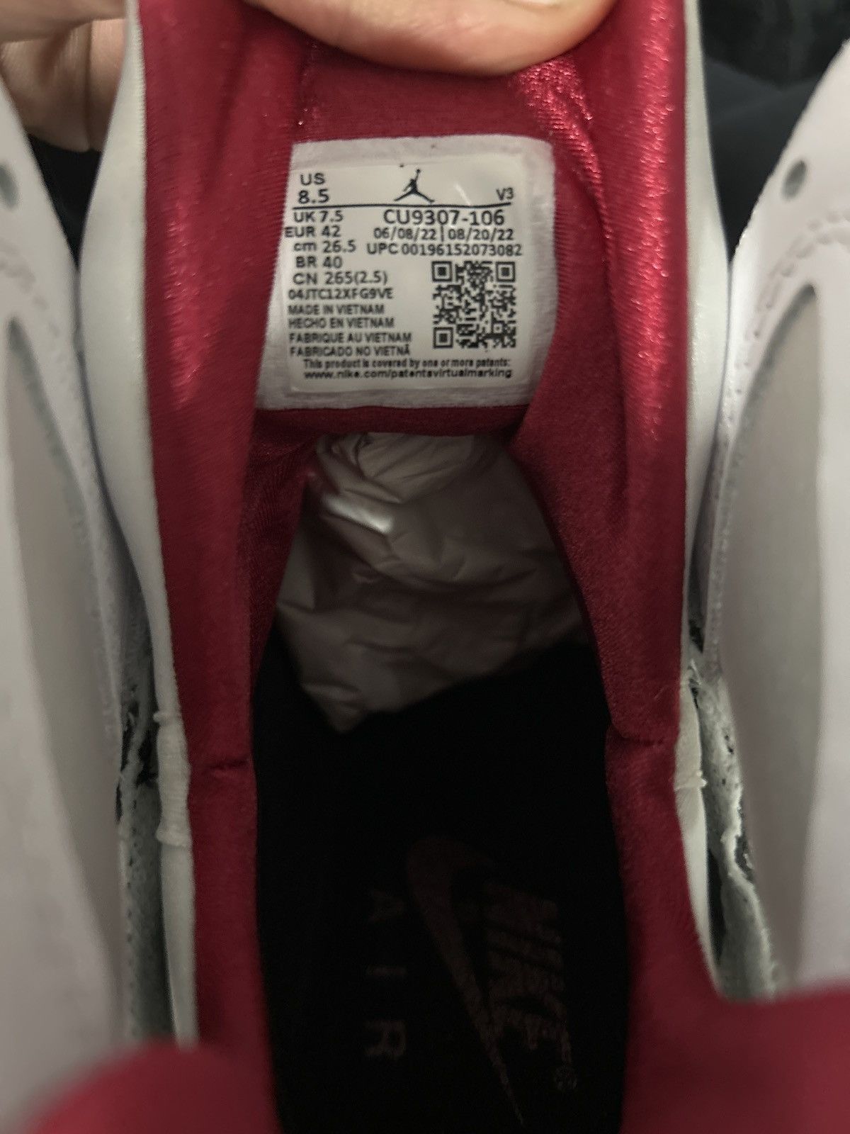 Jordan Brand × Nike Jordan 7 Cardinal 2022 Release Size US 8.5 / EU 41-42 - 6 Thumbnail