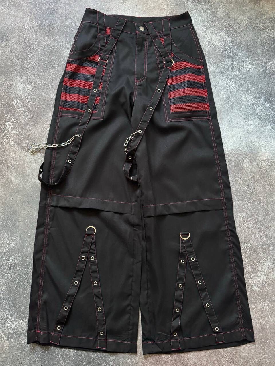 Y2K Bondage Details Gothic Emo Pants (Tripp NYC Style)