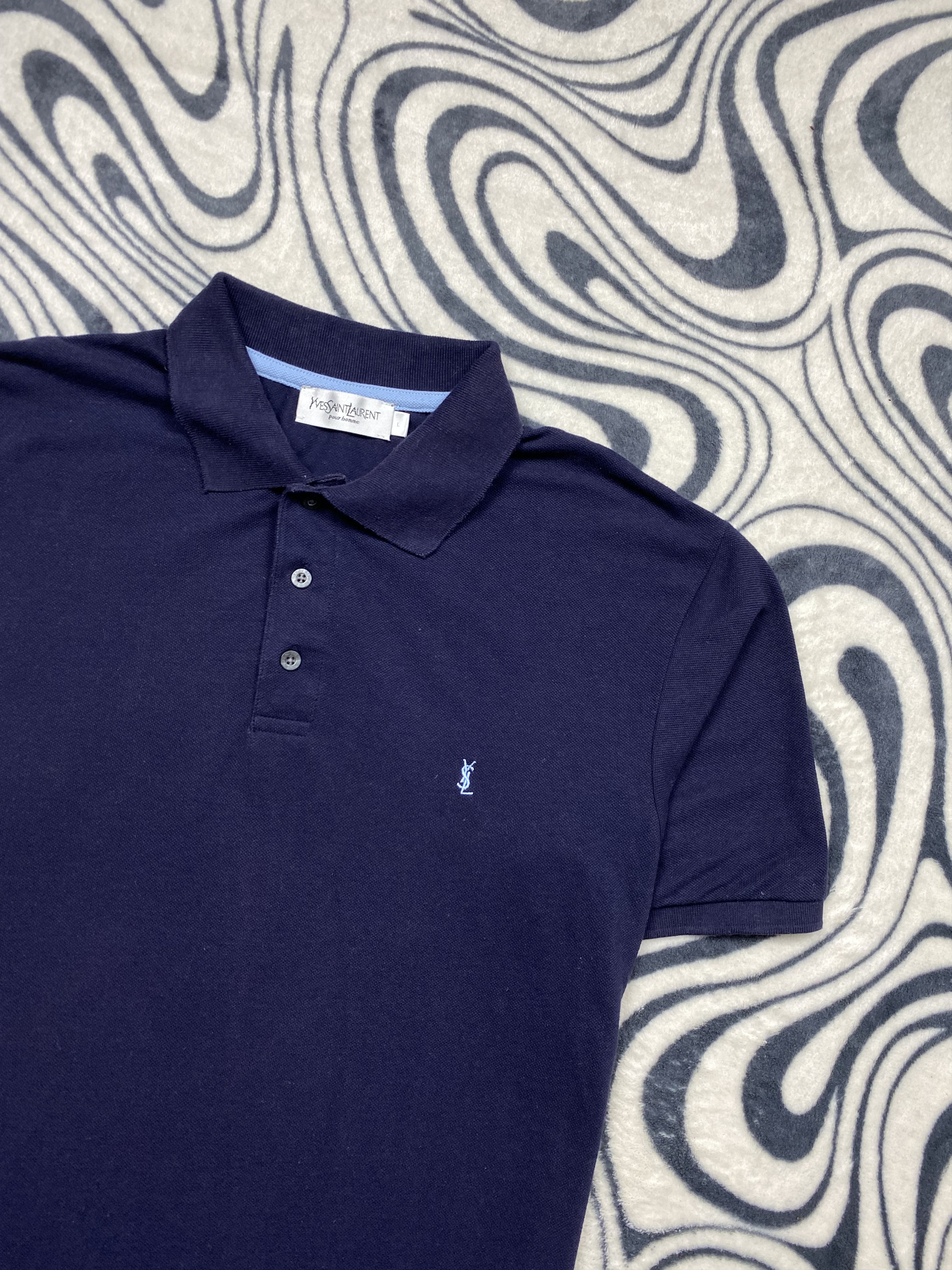 Yves Saint Laurent Yves Saint Laurent YSL Vintage Mens Polo Shirt Y2K Size US L / EU 52-54 / 3 - 2 Thumbnail