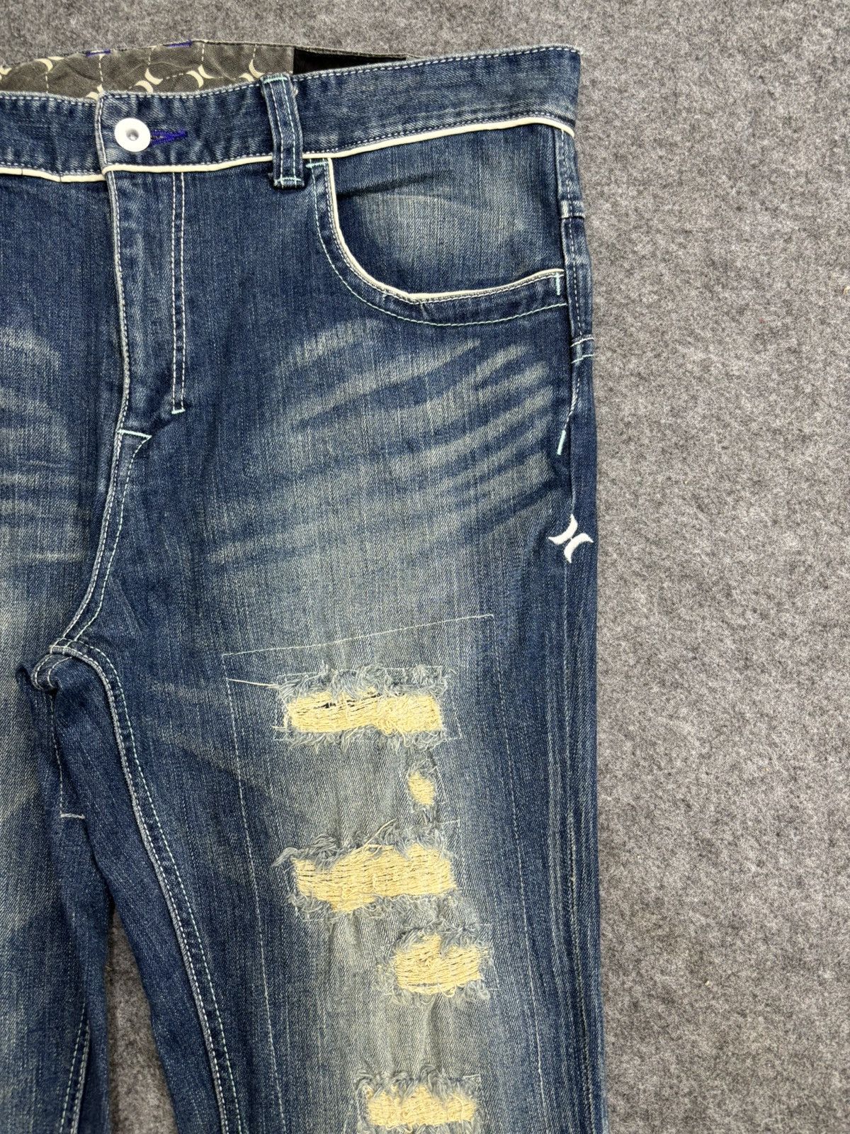 Hurley 💥Punk Style💥Hurley Patchwork Skinny Denim F598 Size US 36 / EU 52 - 3 Thumbnail