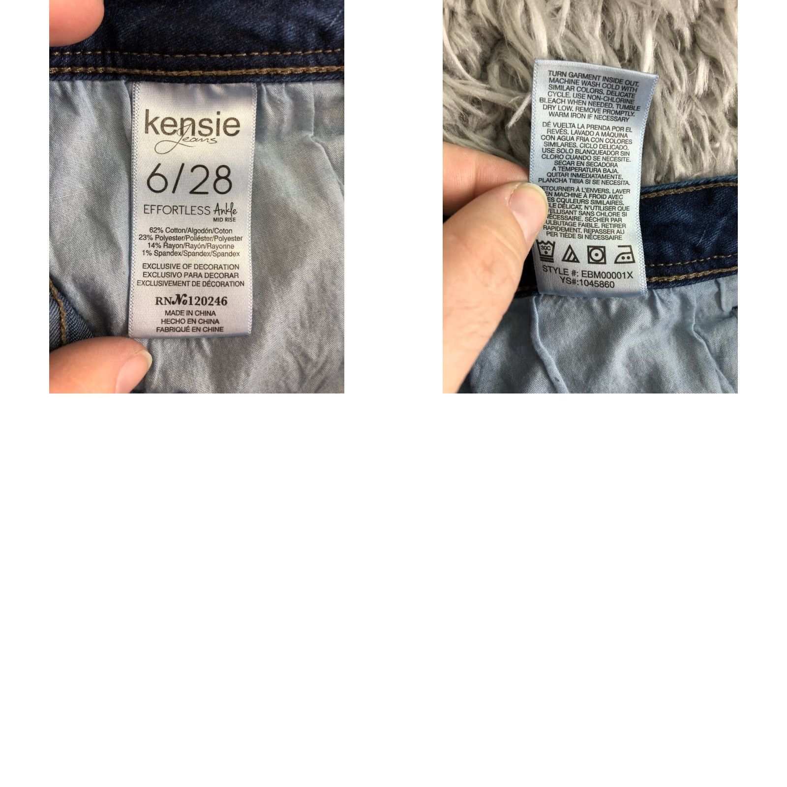 Vintage Kensie Jeans Effortless Ankle Jeans Womens Size 6 Mid Rise Medium Wash Blue Denim Size 28" / US 6 / IT 42 - 8 Thumbnail