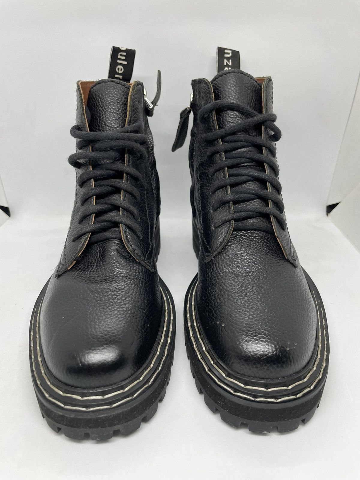 Proenza Schouler Women’s Black Lug Sole Combat Boots Size US 6 / IT 36 - 6 Thumbnail
