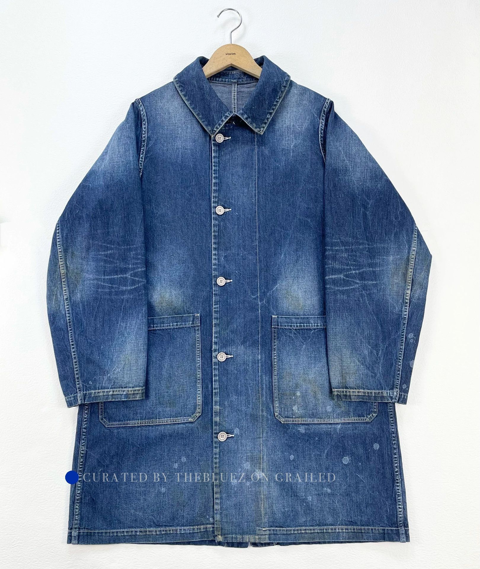 Visvim Vintage Grease Monkey Coat in Blue Size US S / EU 44-46 / 1 - 1 Thumbnail