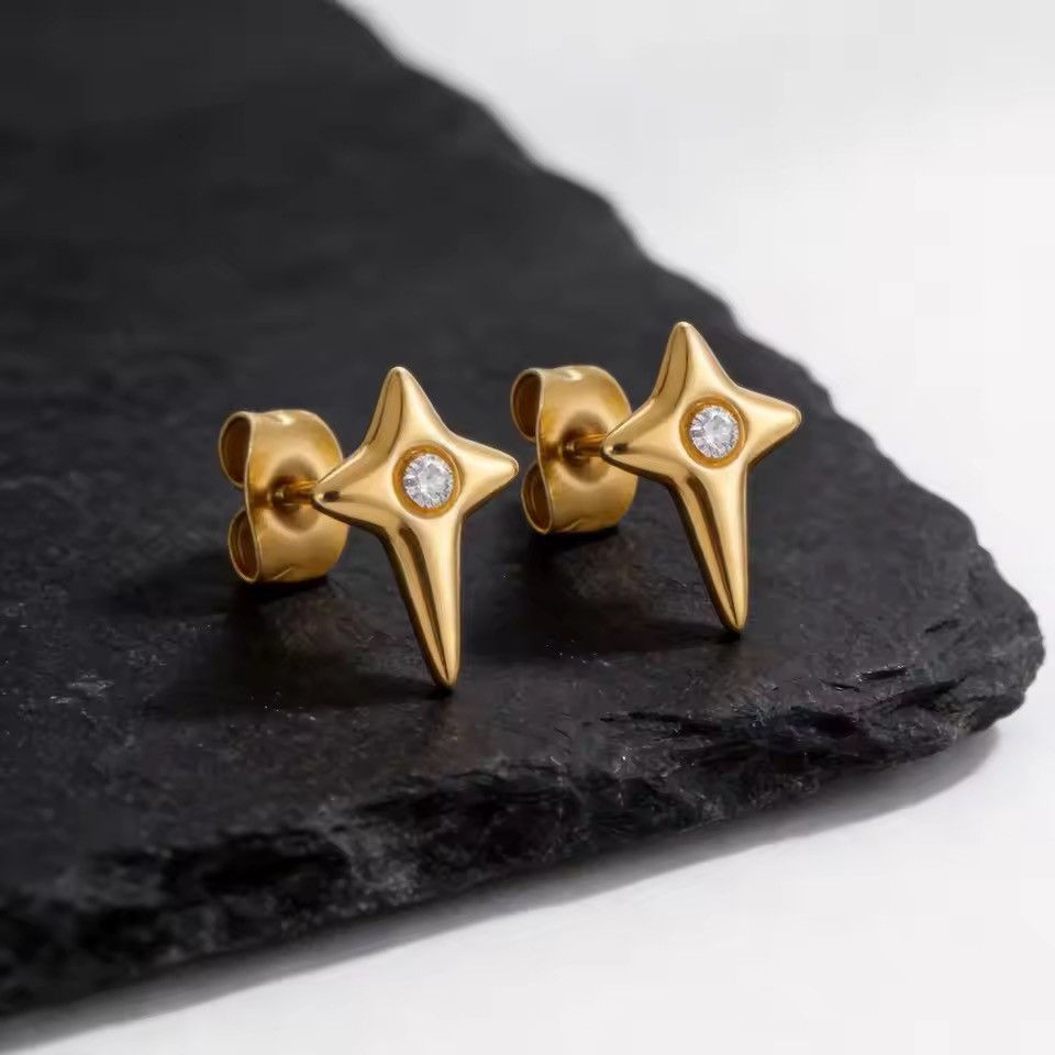 Other StarLight Stud Earrings for Men Women Streetwear Hip Hop Size ONE SIZE - 3 Thumbnail