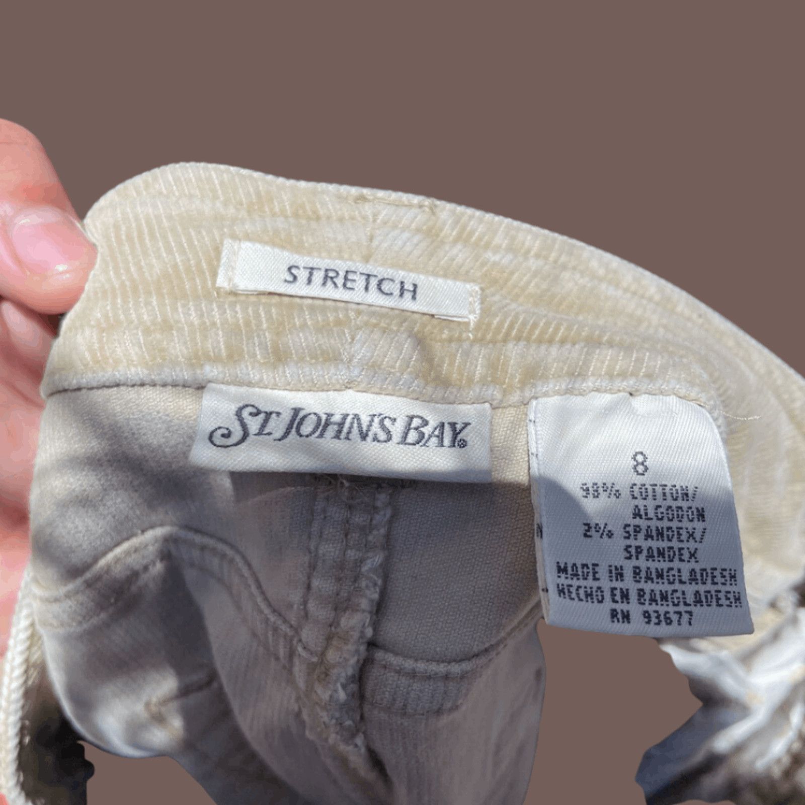 St. Johns Bay VTG Corduroy Maxi Skirt | St. John’s Bay Beige Y2K | Size 8 Size 30" / US 8 / IT 44 - 4 Thumbnail