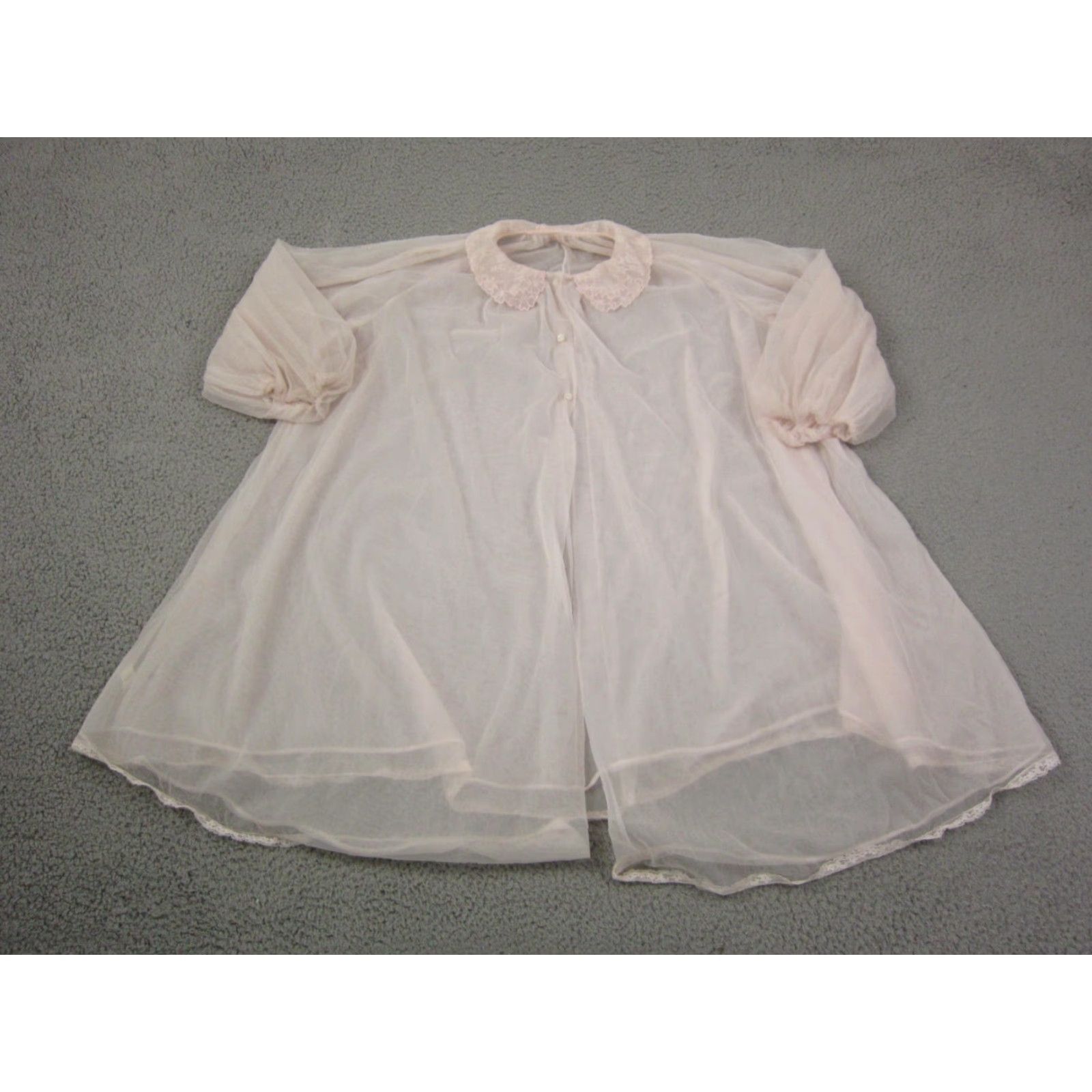 Vintage Vintage Van Raalte Lingerie Dress Small Pink Sheer Lace Nylon USA 60s Size S / US 4 / IT 40 - 2 Thumbnail