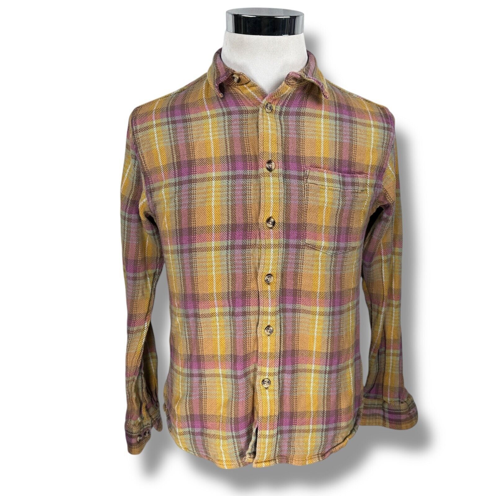 Corridor Corridor NYC Flannel Shirt Men’s Small Yellow Button Up Size US S / EU 44-46 / 1 - 1 Thumbnail