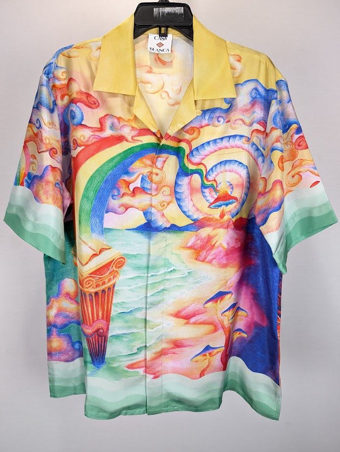 Casablanca o1rshd1 DUP /Silk Twill Short Sleeve Collar Shirt Multicolor Size US M / EU 48-50 / 2 - 3 Thumbnail