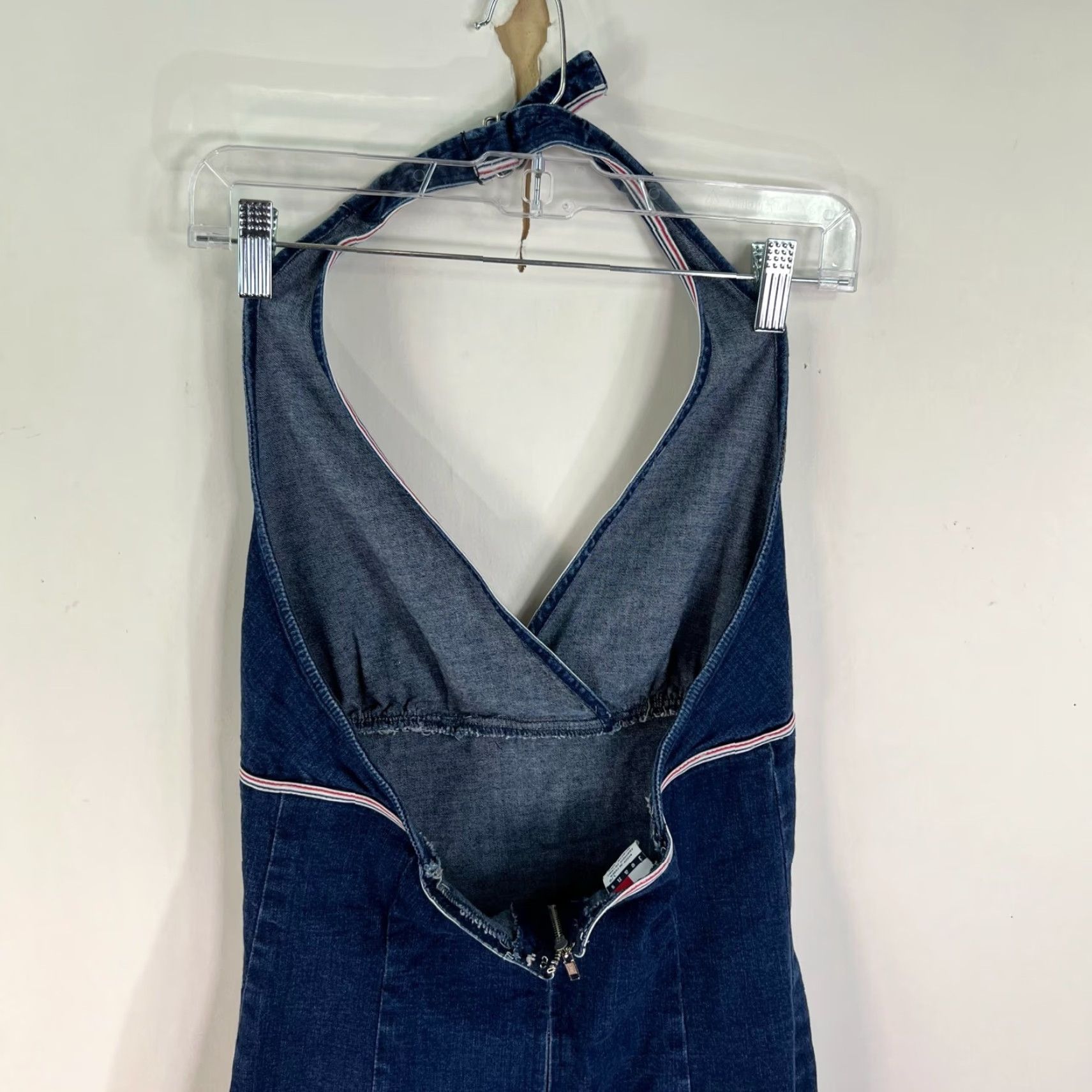 Tommy Hilfiger VINTAGE Tommy Hilfiger Denim Sleeveless Casual Dress Women JR Size L Blue Cotton Size L / US 10 / IT 46 - 6 Thumbnail