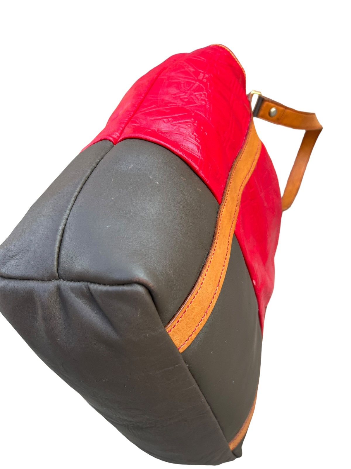 Leather Map Embossed Leather Tote Bag Unknown Japanese Brand Vintage Size ONE SIZE - 13 Thumbnail