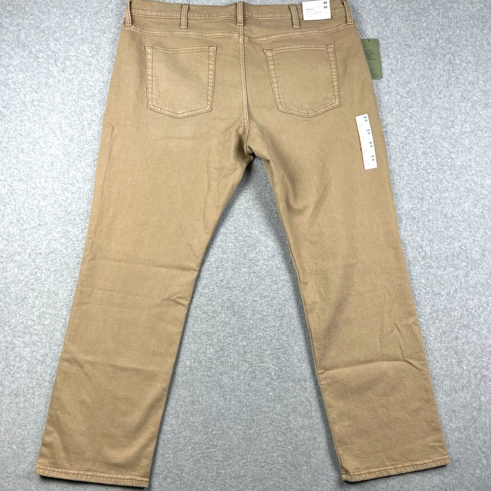 Vintage Goodfellow Target Slim Jeans Mens 40x30 Beige NEW Athletic Stretch Flex Denim Size US 40 / EU 56 - 2 Thumbnail