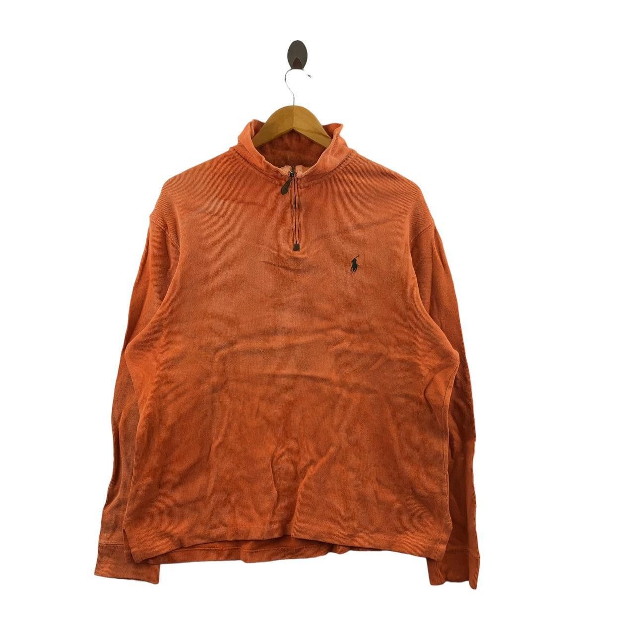 Polo Ralph Lauren Vintage 90’ POLO RALPH LAUREN Half Zipper Sweater Distress Size US XL / EU 56 / 4 - 1 Thumbnail