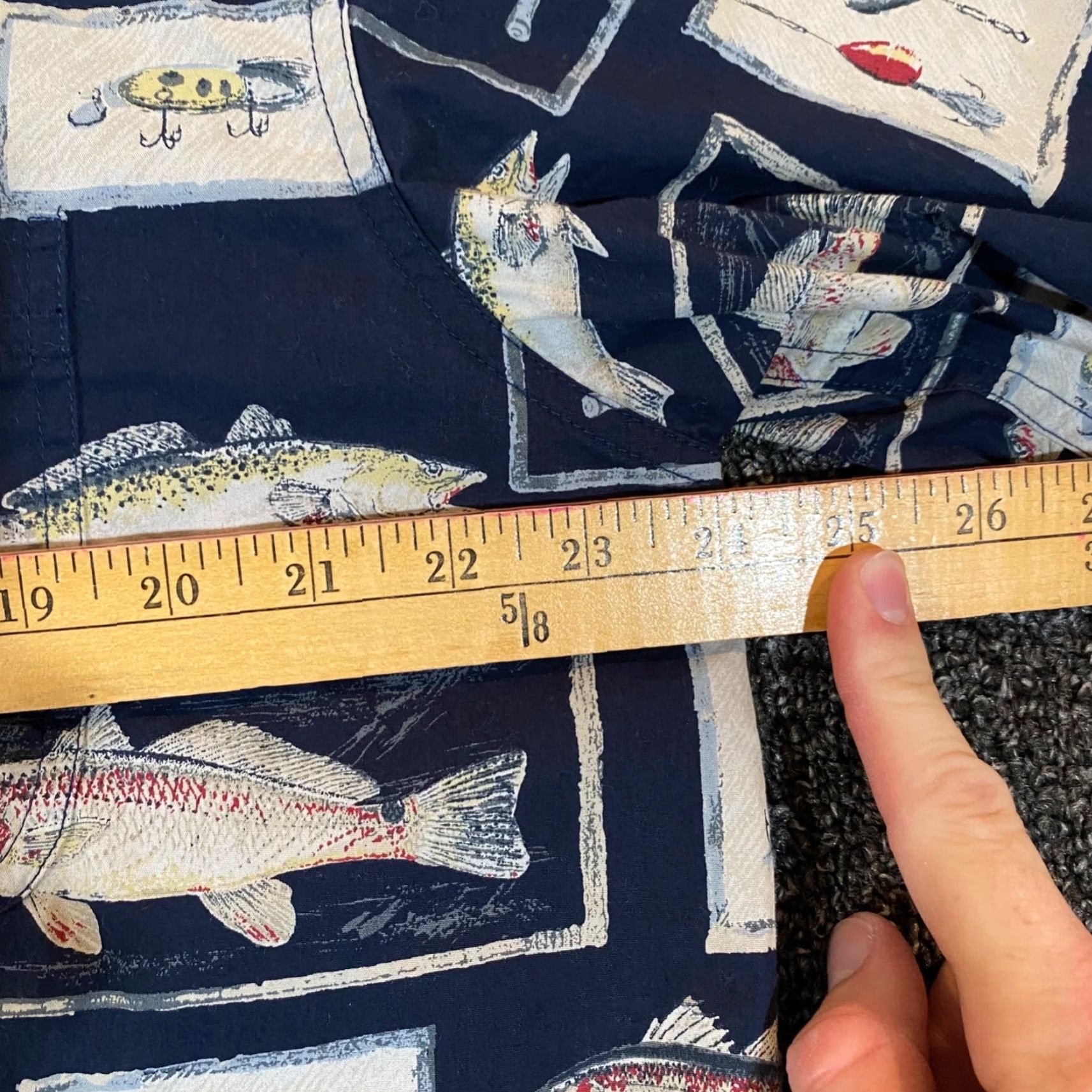 Vintage Reel Legends Shirt Mens Medium Blue Fish Button Up Fishing S/S Performance Size US M / EU 48-50 / 2 - 5 Thumbnail