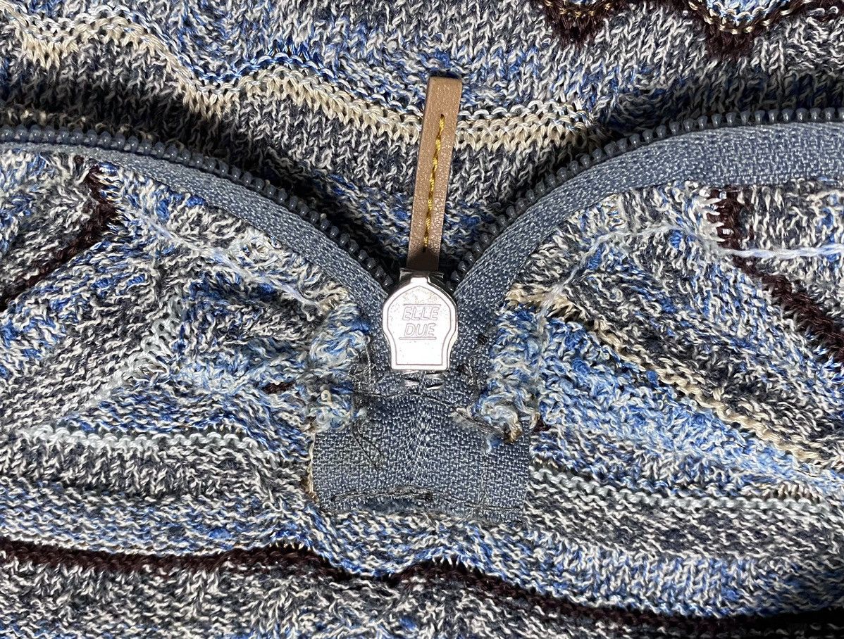 Missoni Vintage Missoni Multicolour Weave Cotton Viscose Zip Sweater Size US XL / EU 56 / 4 - 17 Thumbnail