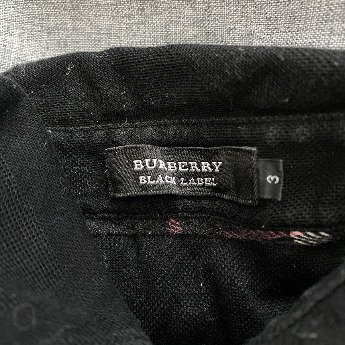Burberry × Vintage Vintage BURBERRYS Black Label Collar Black Button Up Shirt Size US M / EU 48-50 / 2 - 5 Thumbnail