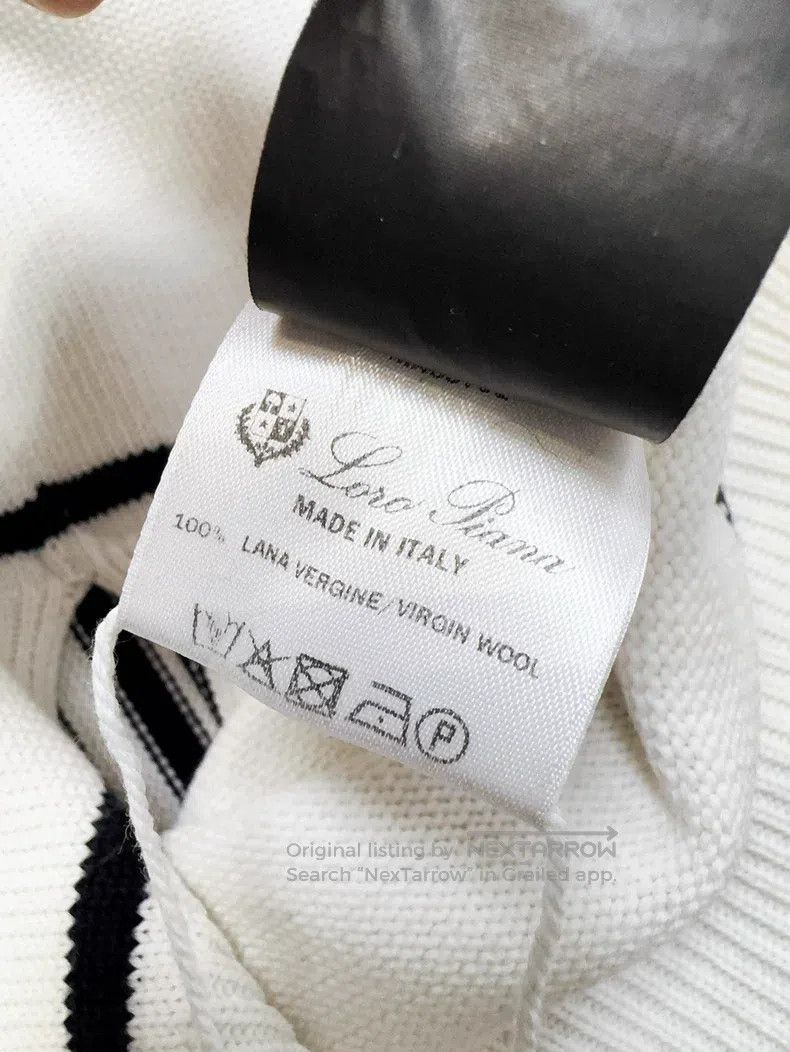 Loro Piana Loro Piana Black and White Color Block Striped Knitted Cas Size S / US 4 / IT 40 - 9 Thumbnail
