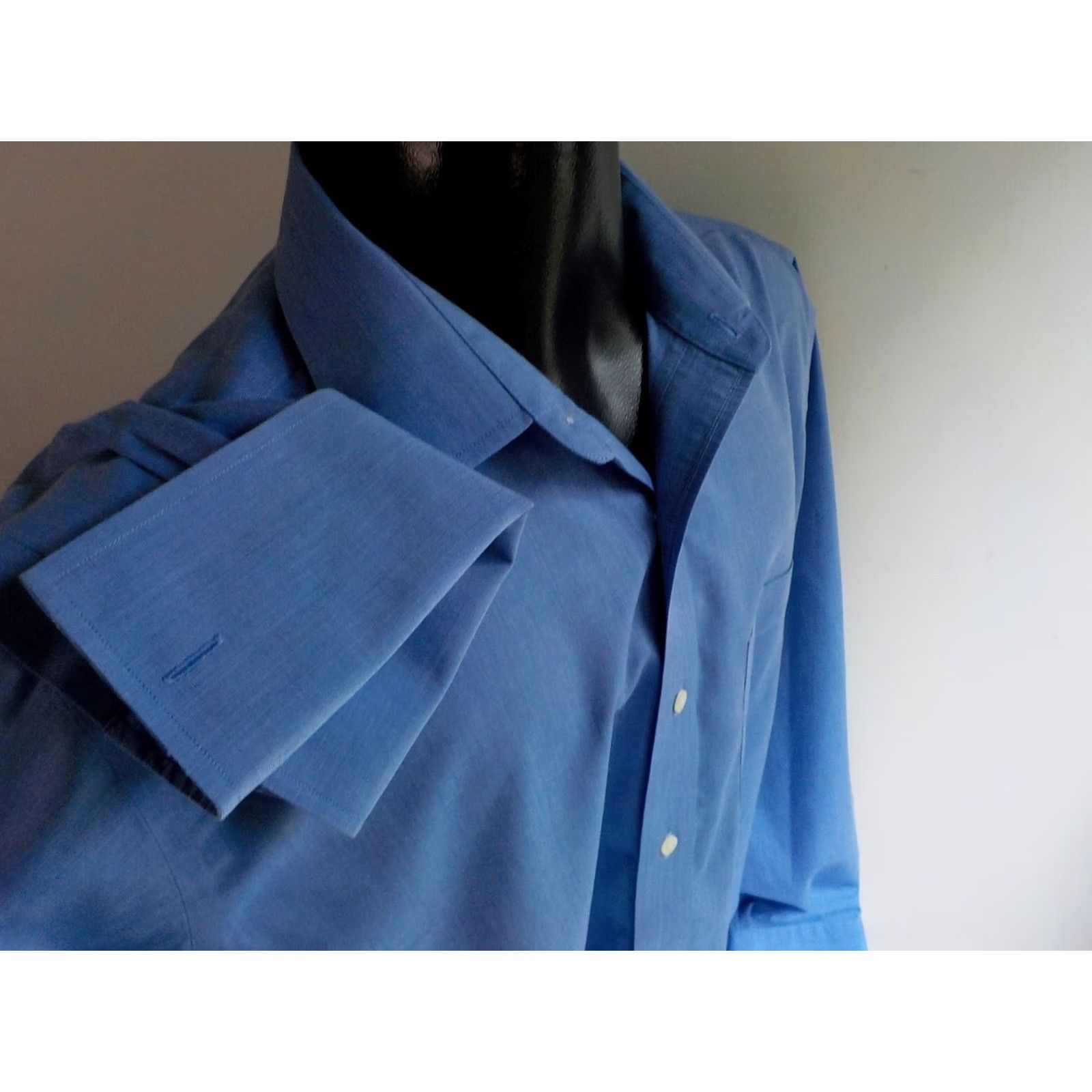 Brooks Brothers BROOKS BROTHERS 1818 100% Cotton French Cuff Blue LS Dress Shirt SZ 16 1/2-36 Size 42R - 3 Thumbnail