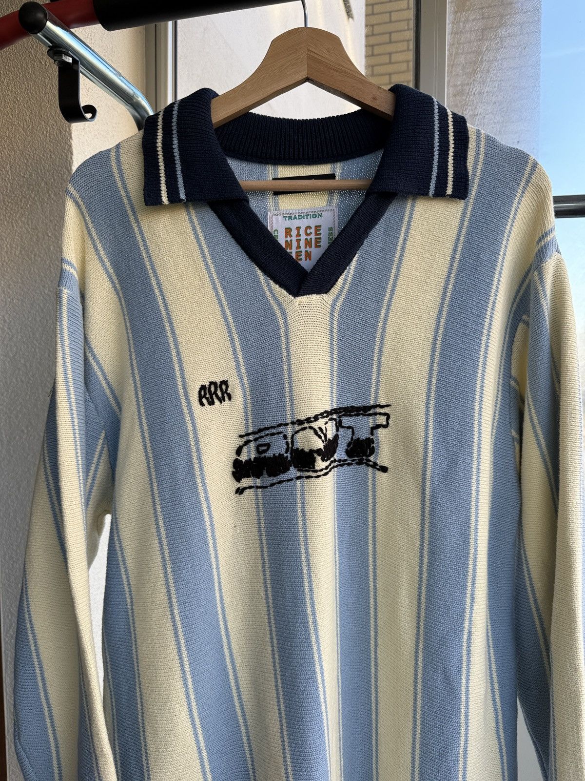 Japanese Brand Rice Nine Ten Knitted Jersey Sweater Size US L / EU 52-54 / 3 - 2 Thumbnail