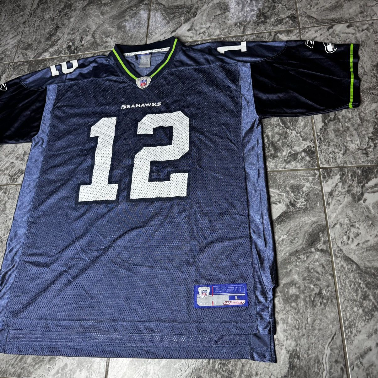 NFL × Reebok × Vintage Reebok Sweahawks Jersey 12 Fan vintage Size US L / EU 52-54 / 3 - 3 Thumbnail