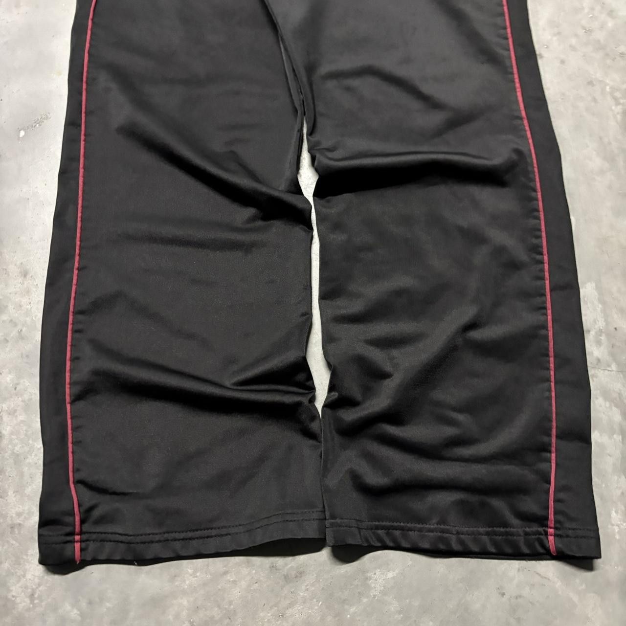 Japanese Brand × Vintage Crazy Vintage Y2K/2000s Baggy Black FSU Striped Track Pants! Size US 32 / EU 48 - 5 Thumbnail