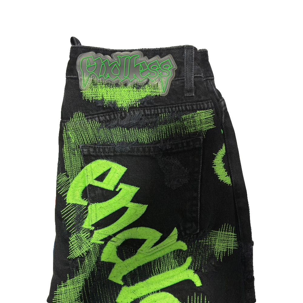 Endless Less Black/Neon Denim Size US 26 / EU 42 - 3 Thumbnail