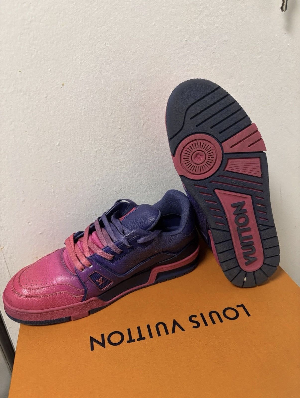 Louis Vuitton Louis Vuitton Purple Pink Monogram Trainers Size 6LV/8US Size US 8 / EU 41 - 14 Thumbnail