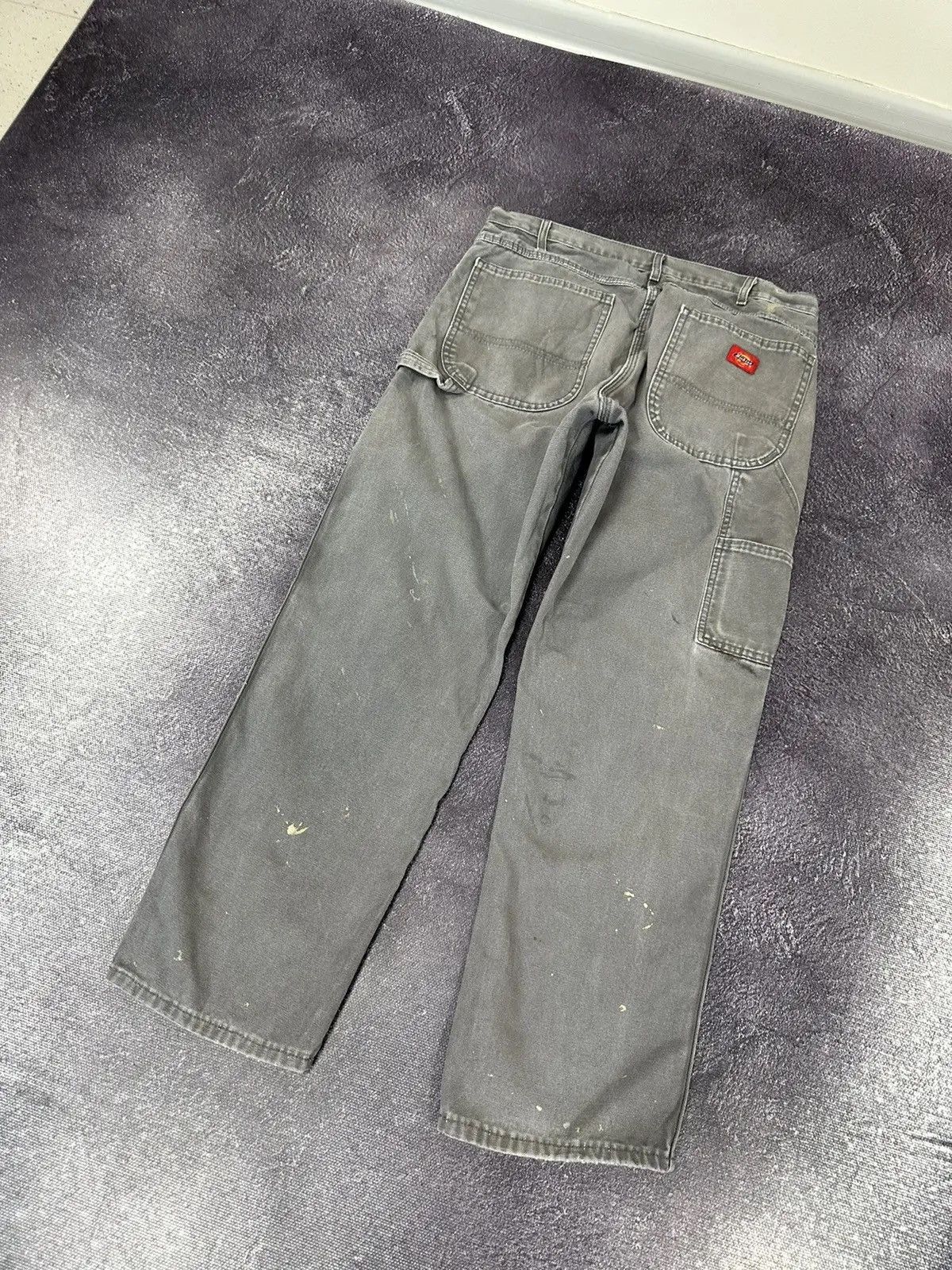 Dickies × Vintage Vintage Dickies USA Gray Painted Work Hype Baggy Pants Size US 34 / EU 50 - 4 Thumbnail
