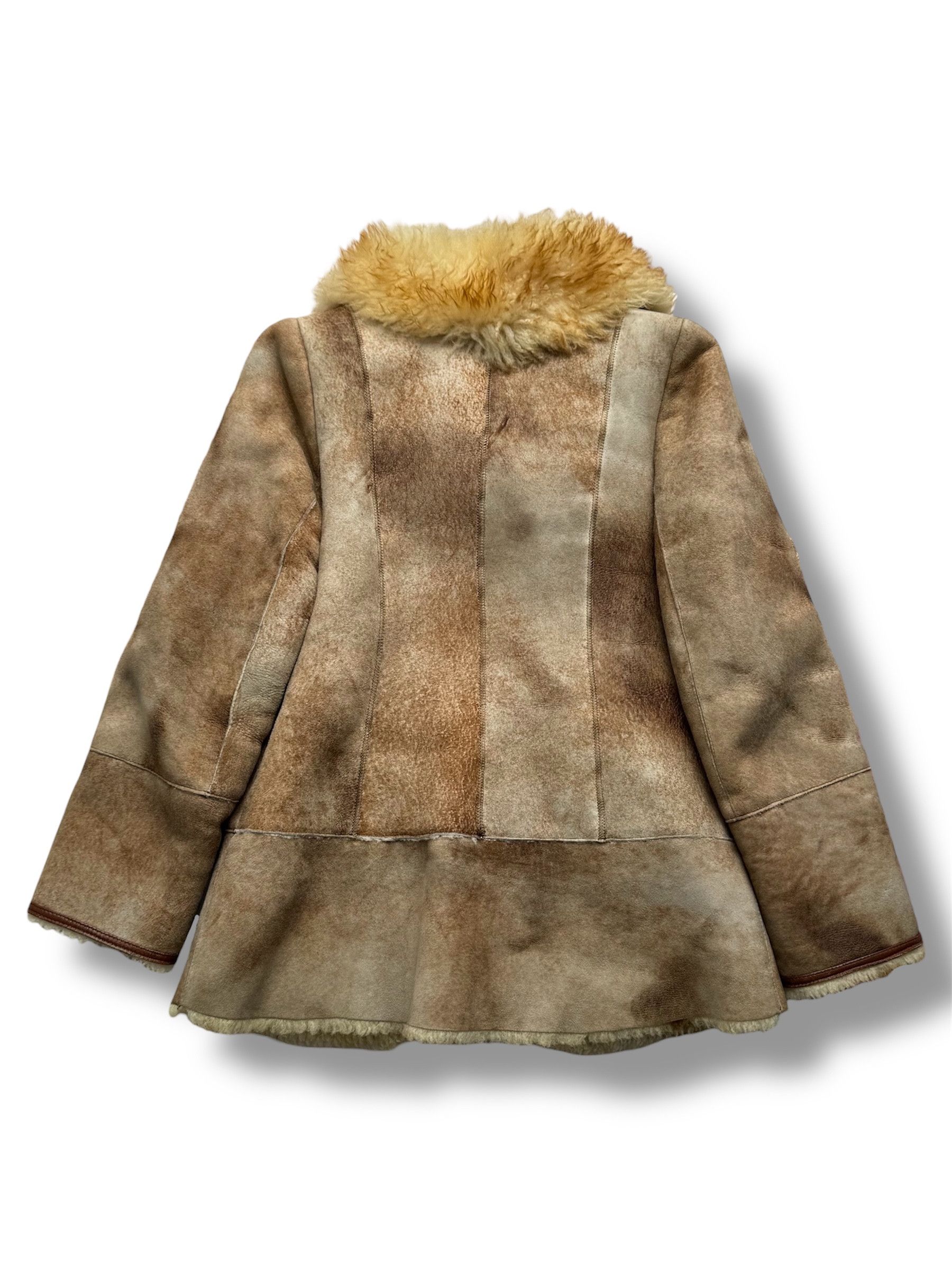 Vintage Real Sheepskin Coat From The 90's(V375) Size S / US 4 / IT 40 - 7 Thumbnail