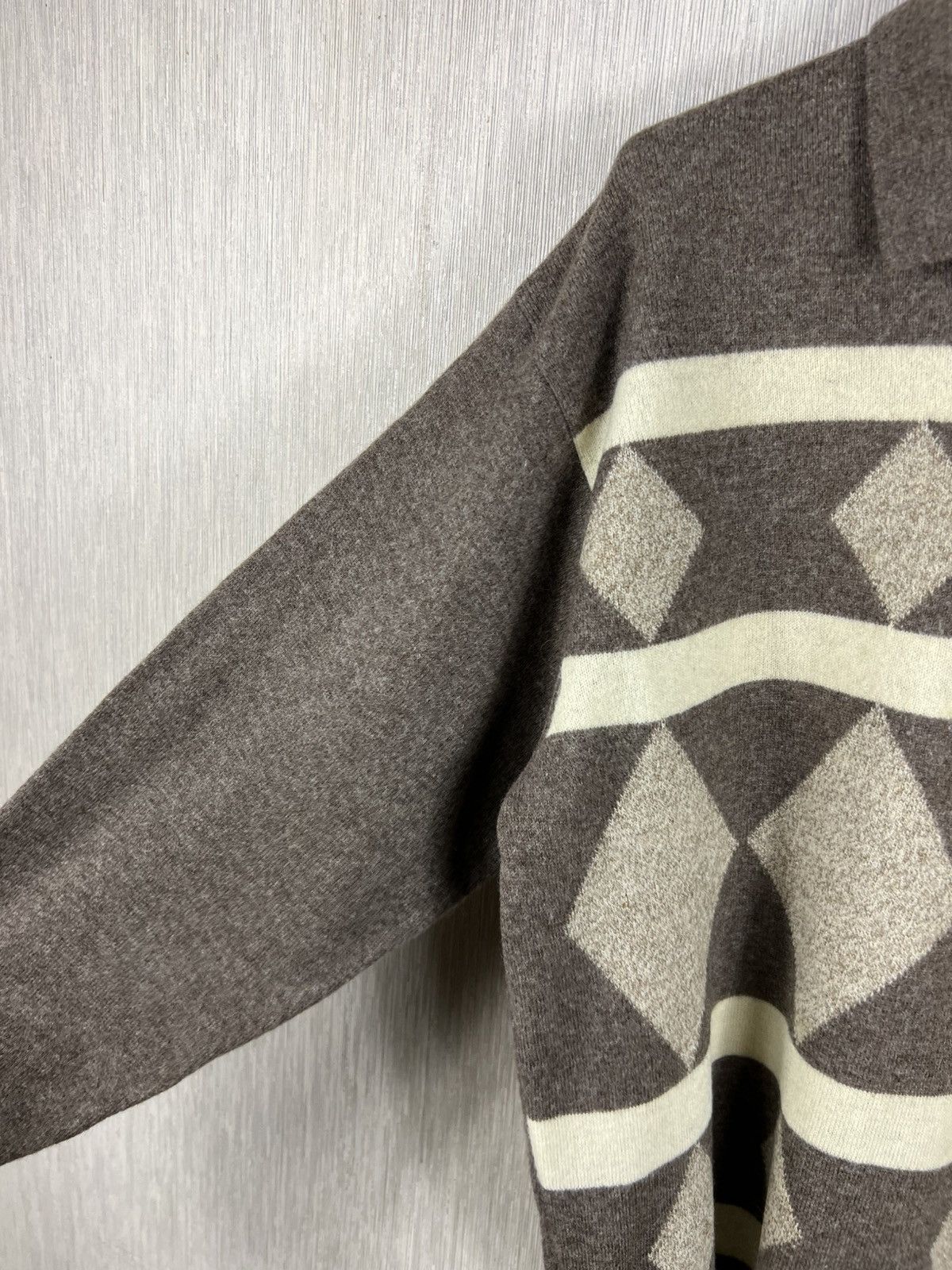 Gran Sasso Vintage Gran Sasso diamond patterned wool polo sweater retro Size US S / EU 44-46 / 1 - 15 Thumbnail