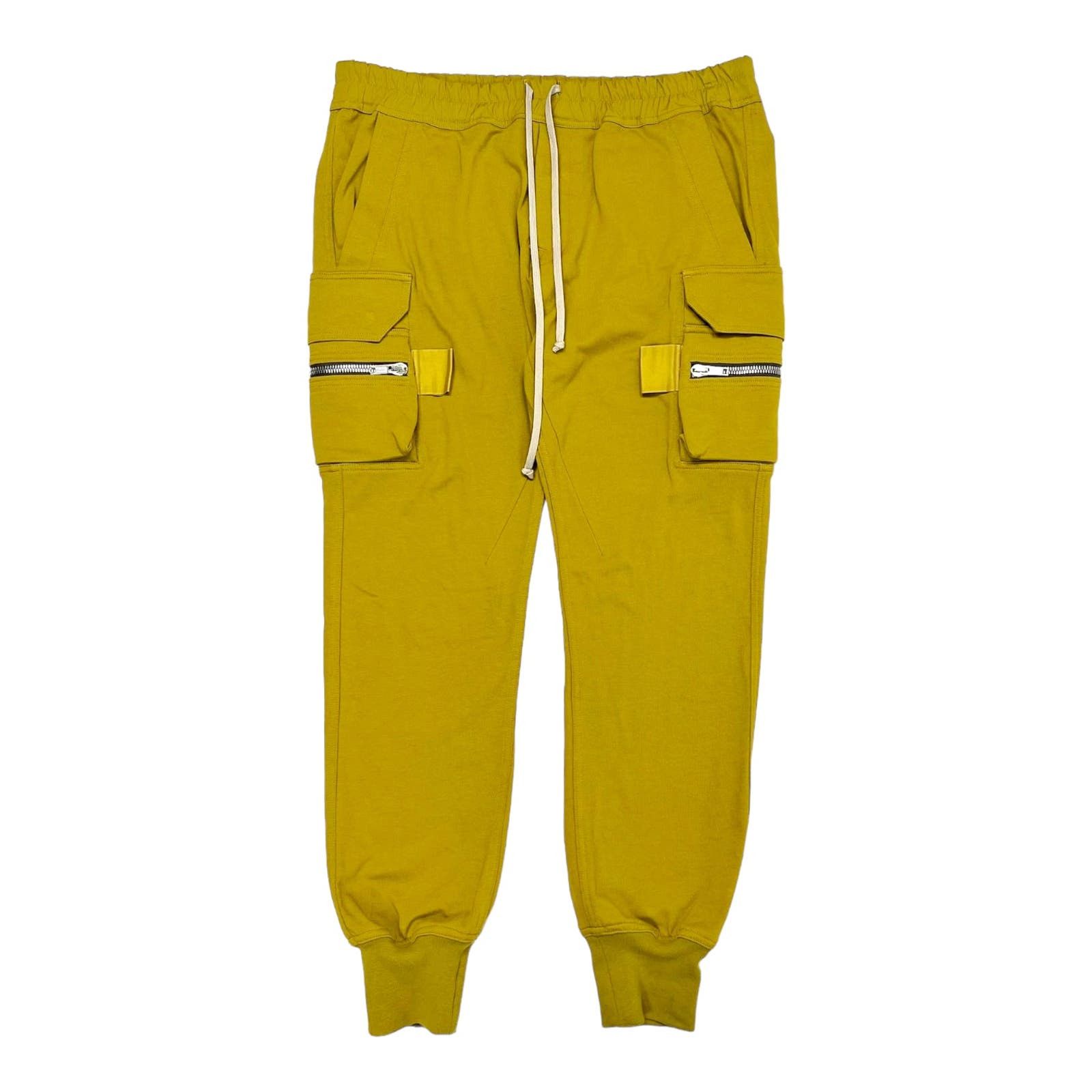 image of Rick Owens Mastodon Cargo Pants Acid in Yellow, Men's (Size 40)