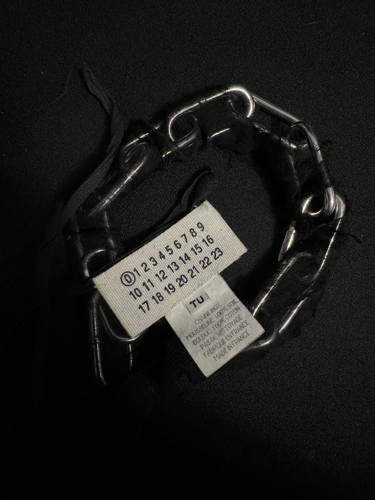 Pre-owned Maison Margiela 2000 Artisanal Silk Chain Necklace In Silver