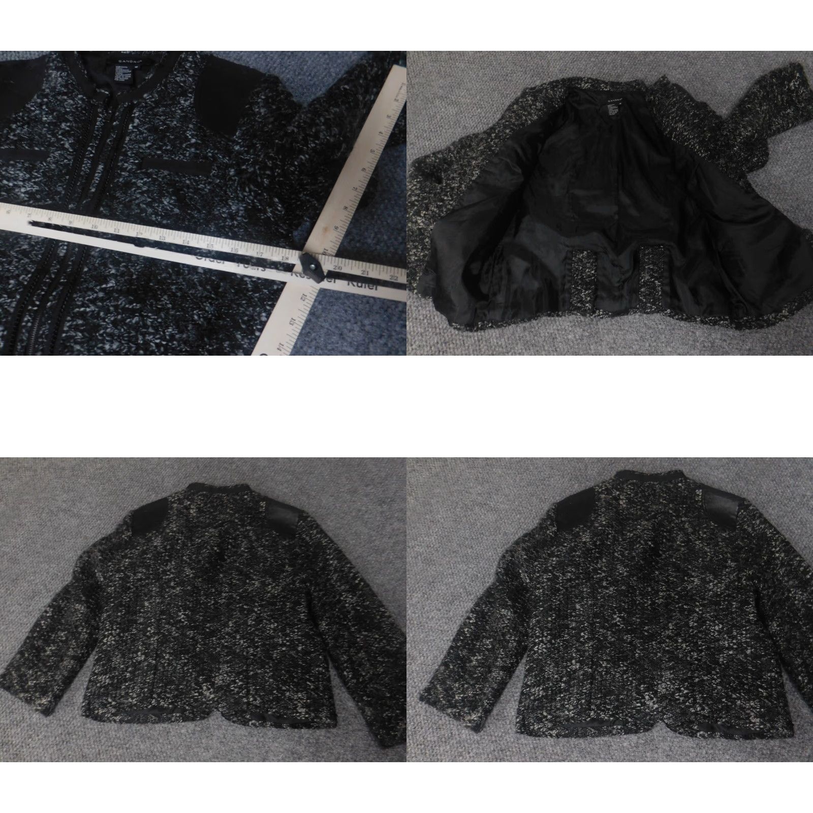 Sandro Sandro Jacket Womens M Gray Full Zip Size M / US 6-8 / IT 42-44 - 8 Thumbnail