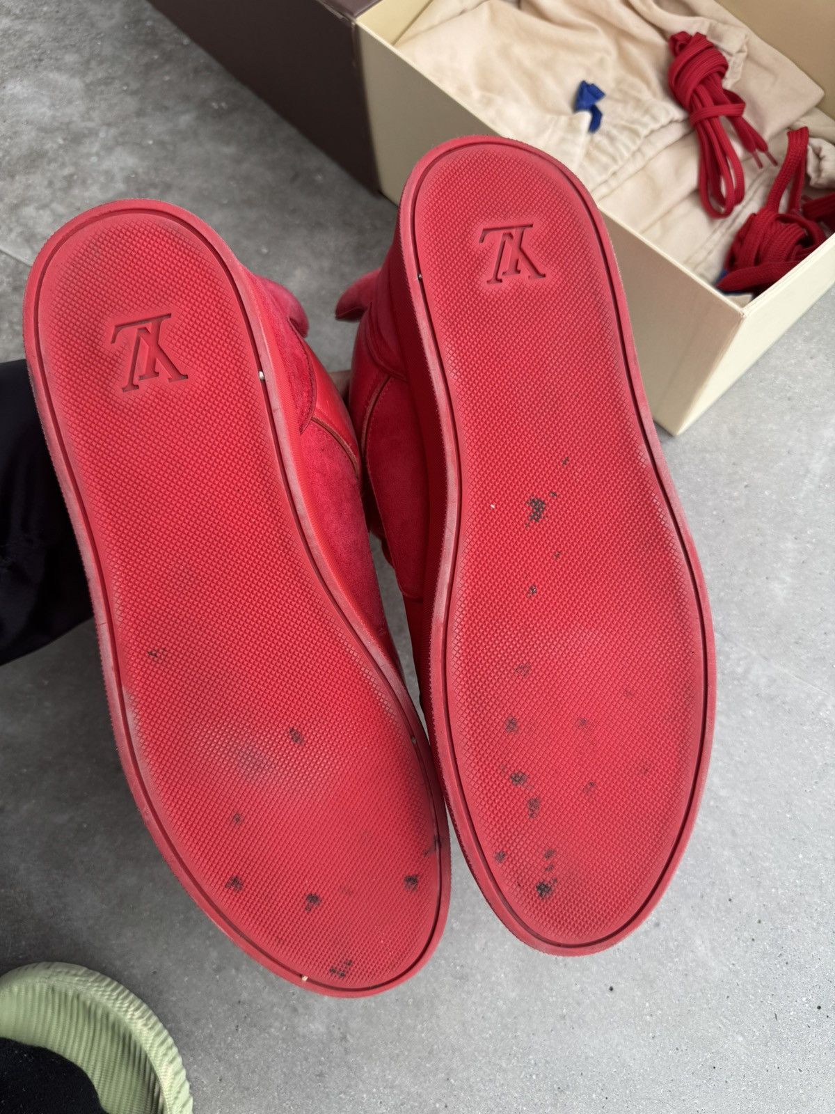 Louis Vuitton 🚀 RARE Louis Vuitton x Kanye West Don Sneakers Red Size US 10.5 / EU 43-44 - 8 Thumbnail